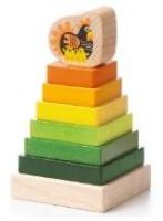 Sorter drewniany piramida. Wydawca: CUBIKA. SmakLiter.pl Opakowanie Sorter drewniany piramida