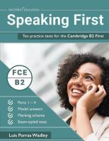Speaking First Ten Practice Cambridge B2. Autor: Luis Porras Wadley. SmakLiter.pl Okładka książki Speaking First Ten Practice Cambridge B2