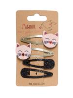 Opakowanie Spinki z brokatowym kotkiem 4szt