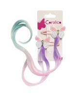 Spinki ze sztucznymi włosami 2szt. Wydawca: Coralico. SmakLiter.pl Opakowanie Spinki ze sztucznymi włosami 2szt