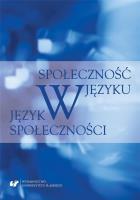 Okładka książki Społeczność w języku - język w społeczności