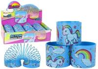 Sprężyna niebieska jednorożec 6cm. Wydawca: Leantoys. SmakLiter.pl Opakowanie Sprężyna niebieska jednorożec 6cm