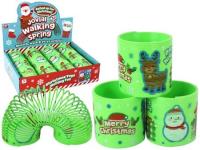 Sprężyna z motywem świątecznym zielona 6cm. Wydawca: Leantoys. SmakLiter.pl Opakowanie Sprężyna z motywem świątecznym zielona 6cm
