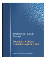 Stabilność finansowa w mikroprzedsiębiorstwach. Autor: Ilona Skibińska-Fabrowska, Anna Spoz. SmakLiter.pl Okładka książki Stabilność finansowa w mikroprzedsiębiorstwach