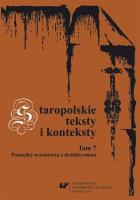 Staropolskie teksty i konteksty T.7. Autor: red. Teresa Banaś-Korniak, Malicki Jan. SmakLiter.pl Okładka książki Staropolskie teksty i konteksty T.7