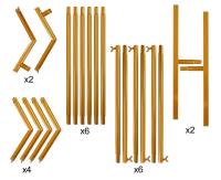 Stelaż heksagonalny złoty 200x200cm. Wydawca: GODAN. SmakLiter.pl Opakowanie Stelaż heksagonalny złoty 200x200cm