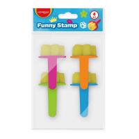 Opakowanie Stempel piankowy do malowania KEYROAD, 4 szt., różne kształty, zawieszka