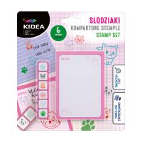 Opakowanie Stemple kompaktowe słodziaki 6 kolorów Kidea
