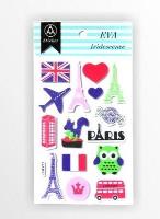 Opakowanie Stiker z elementami z pianki z lekkim brokatem