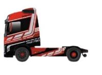 Opakowanie Str. Fire Haulers Volvo FH16 Dark Red 1:43 BBURAGO