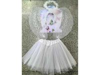 Opakowanie Strój aniołka krzydełka ze spódniczką + aureolka