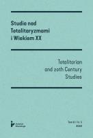 Okładka książki Studia nad totalitaryzmami i wiekiem XX nr 6/2022