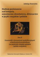 Okładka książki Studium porównawcze nad kategorią semantyczno...