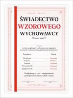 Opakowanie Świadectwo A4 wzorowego wychowawcy - pasek 10szt