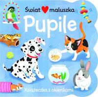 Świat maluszka. Pupile. Książeczka z okienkami. Autor: Ginger Swift. SmakLiter.pl Okładka książki Świat maluszka. Pupile. Książeczka z okienkami
