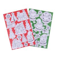 Opakowanie Świąteczne naklejki do kolorowania