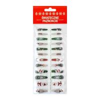 Opakowanie Świąteczne paznokcie beżowe 24szt