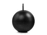 Opakowanie Świeca metalizowana kula czarny 6cm 10szt