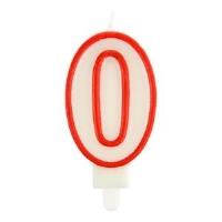 Opakowanie Świeczka 0 czerwona