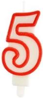 Opakowanie Świeczka 5 czerwona