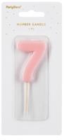 Opakowanie Świeczka 7 jasno różowa 5,5cm