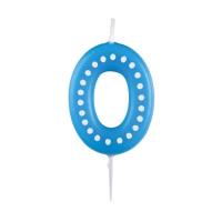 Opakowanie Świeczka cyferka 0 kropki i paski