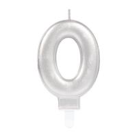 Opakowanie Świeczka cyferka 0 Sparkling Celebrations srebrna