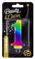 Opakowanie Świeczka cyferka 1 Beauty&Charm Galaxy 8cm