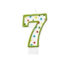 Opakowanie Świeczka cyferka 7 kropki 7,6cm