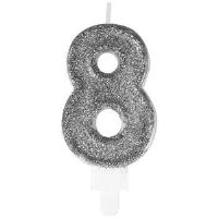 Opakowanie Świeczka premium 8 srebrna