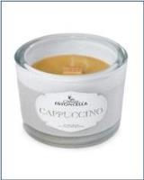 Świeczka sojowa Cappuccino biała 170g. Wydawca: Pavoncella. SmakLiter.pl Opakowanie Świeczka sojowa Cappuccino biała 170g
