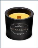 Świeczka sojowa Cappuccino czarna 170g. Wydawca: Pavoncella. SmakLiter.pl Opakowanie Świeczka sojowa Cappuccino czarna 170g
