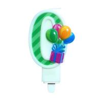 Opakowanie Świeczka urodzinowa 0 z balonami