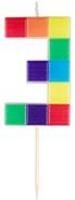 Opakowanie Świeczka urodzinowa 3 klocki 7cm