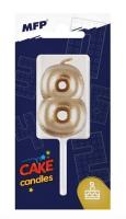 Opakowanie Świeczka złota balon cyfra 8