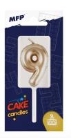 Opakowanie Świeczka złota balon cyfra 9