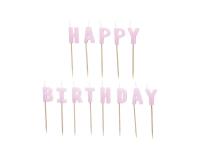 Opakowanie Świeczki Happy Birthday fioletowe 2,5 13szt