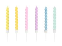 Opakowanie Świeczki urodzinowe zakręcone 8.5cm 6szt