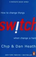 Switch. Autor: Dan Heath, Chip Heath. SmakLiter.pl Okładka książki Switch