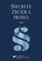 Swoiste źródła prawa. Autor: Bogdan Dolnicki. SmakLiter.pl Okładka książki Swoiste źródła prawa