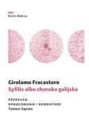 Syfilis albo choroba galijska. Autor: Girolamo Fracastoro. SmakLiter.pl Okładka książki Syfilis albo choroba galijska