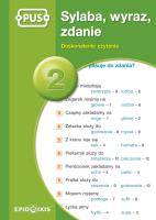 Sylaba, wyraz, zdanie cz.2. Autor:   Praca zbiorowa. SmakLiter.pl Okładka książki Sylaba, wyraz, zdanie cz.2