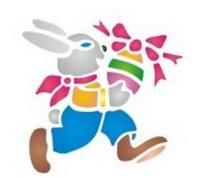 Opakowanie Szablon zmywalny wielkanocny 12x15cm