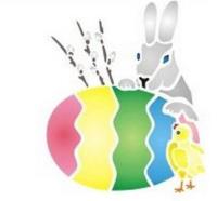 Opakowanie Szablon zmywalny wielkanocny 12x15cm