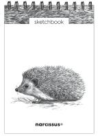 Szkicownik A5/60K na spirali - Jeż. Wydawca: Narcissus. SmakLiter.pl Opakowanie Szkicownik A5/60K na spirali - Jeż