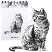 Szkicownik A5/60K na spirali - Kot. Wydawca: Narcissus. SmakLiter.pl Opakowanie Szkicownik A5/60K na spirali - Kot