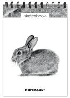 Szkicownik A5/60K na spirali - Królik. Wydawca: Narcissus. SmakLiter.pl Opakowanie Szkicownik A5/60K na spirali - Królik