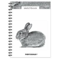 Szkicownik B5/60K gładki na spirali - Królik. Wydawca: Narcissus. SmakLiter.pl Opakowanie Szkicownik B5/60K gładki na spirali - Królik