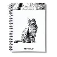 Szkicownik B5/60K na spirali - Kot. Wydawca: Narcissus. SmakLiter.pl Opakowanie Szkicownik B5/60K na spirali - Kot