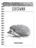 Szkicownik B5 na spirali gładki Jeż. Wydawca: Narcissus. SmakLiter.pl Opakowanie Szkicownik B5 na spirali gładki Jeż